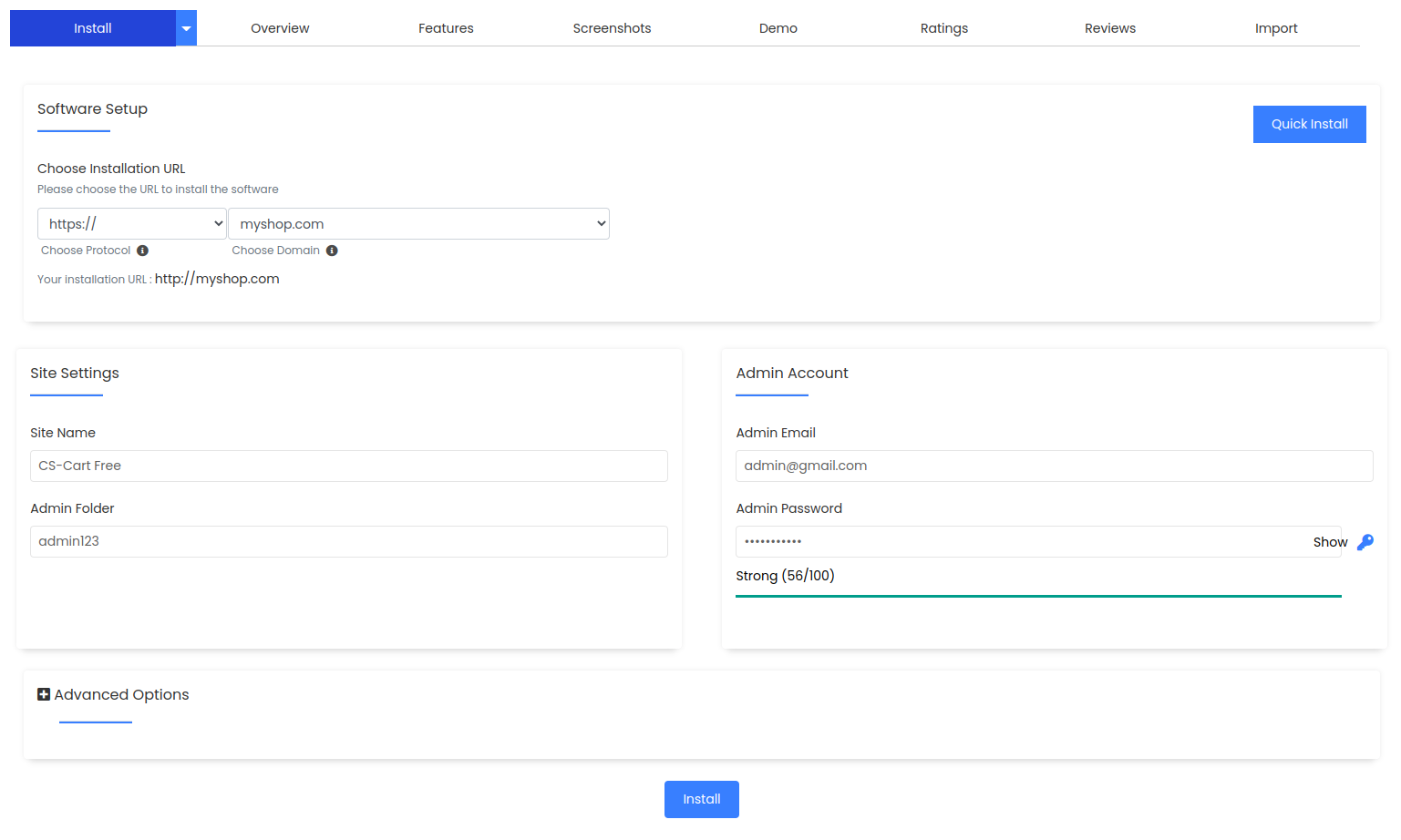 Use the information from table above to fill in the form.