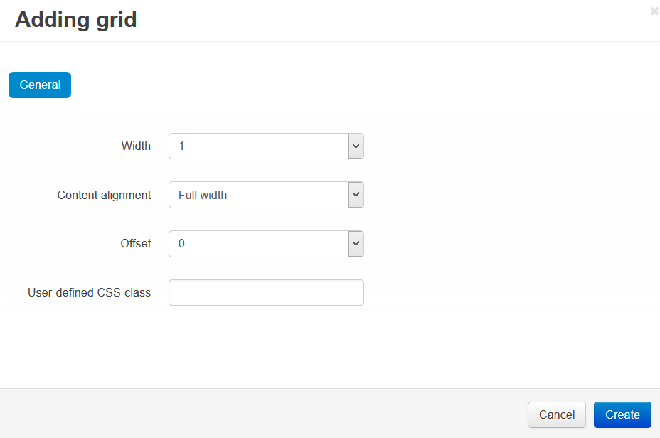 Container settings