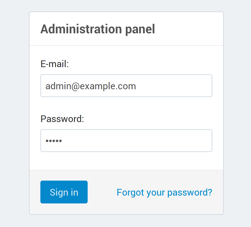 The Forgot your password? link allows you to reset your password.