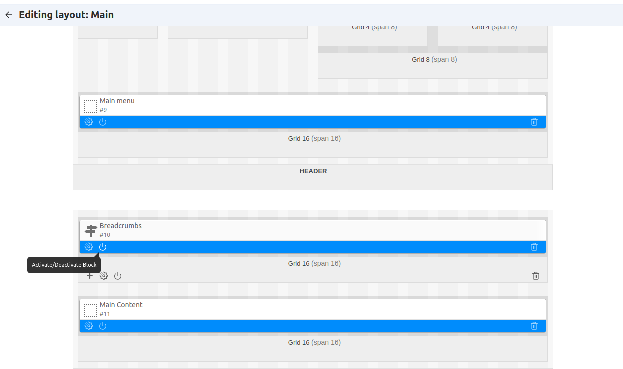 Deactivate/Axtivate block