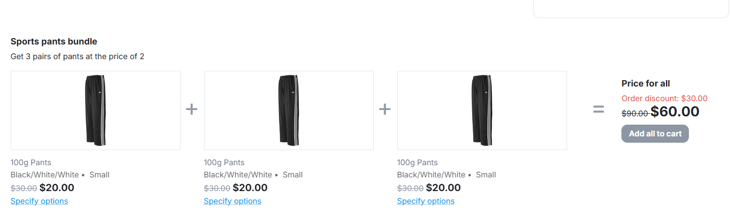 Product bundles.