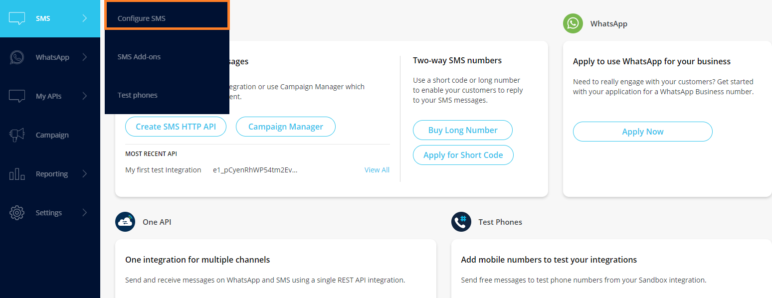 Configuring SMS notifications on Clickatell