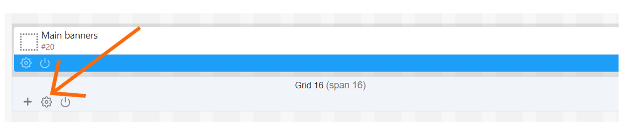 Click on the gear icon on the grid panel.