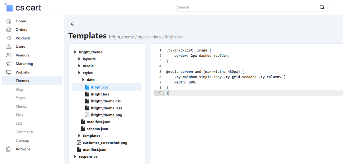 Find the file that contains the code you entered.