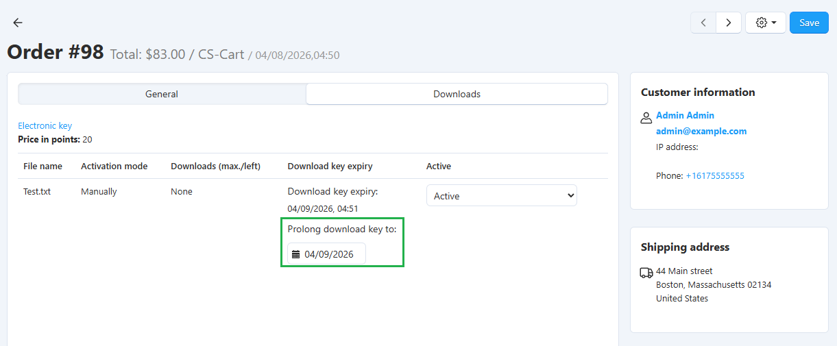 Prolonging download period