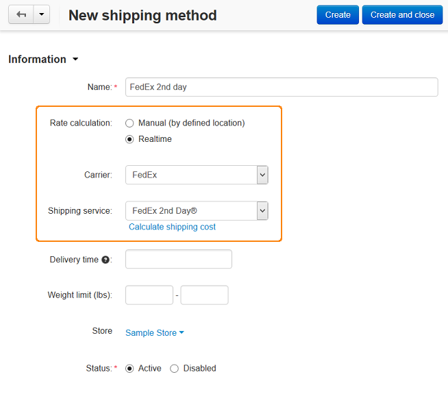 Fedex in CS-Cart