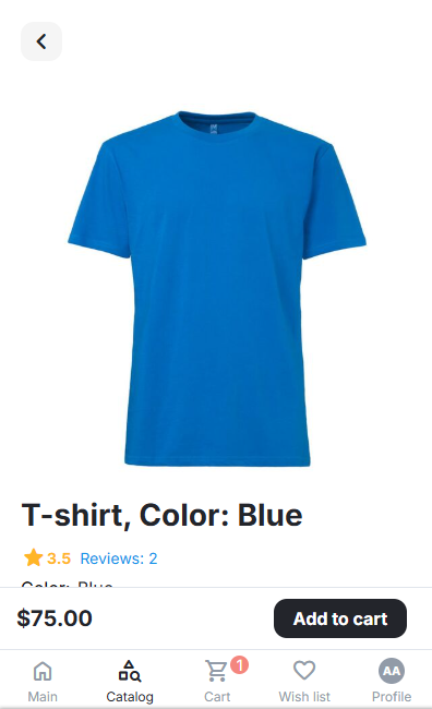 No header in mobile view.
