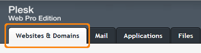 Open Plesk 12 and go to Websites & Domains.