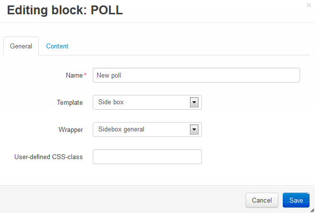 Polls block