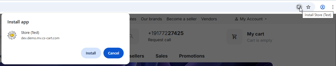 PWA desktop installation