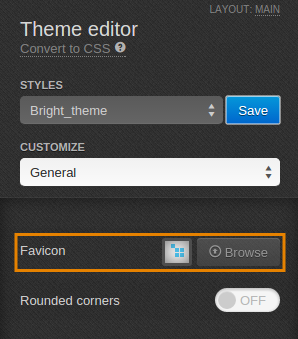 Theme editor