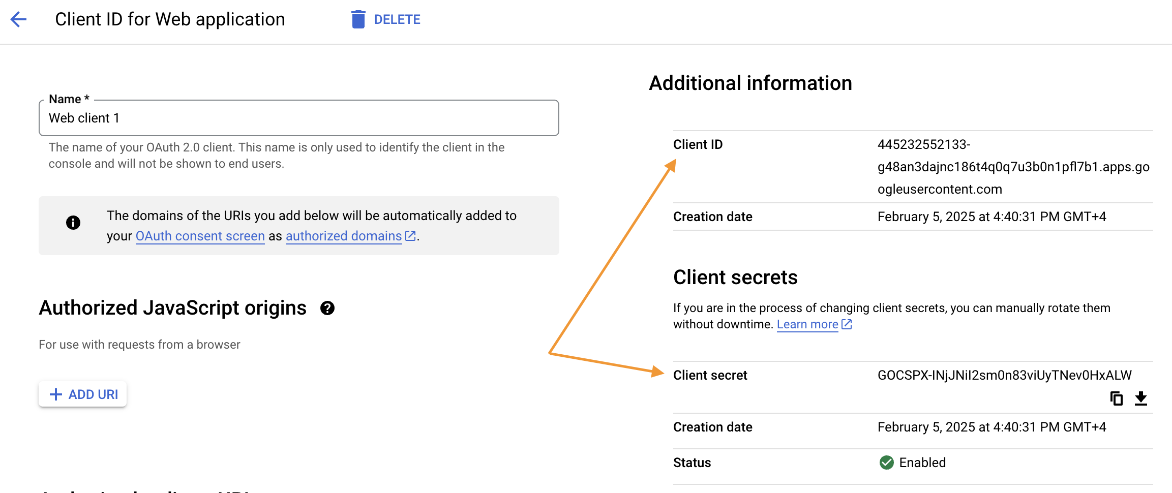 Generate an OAuth client ID.